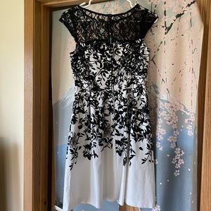 Maurices formal black & white dress